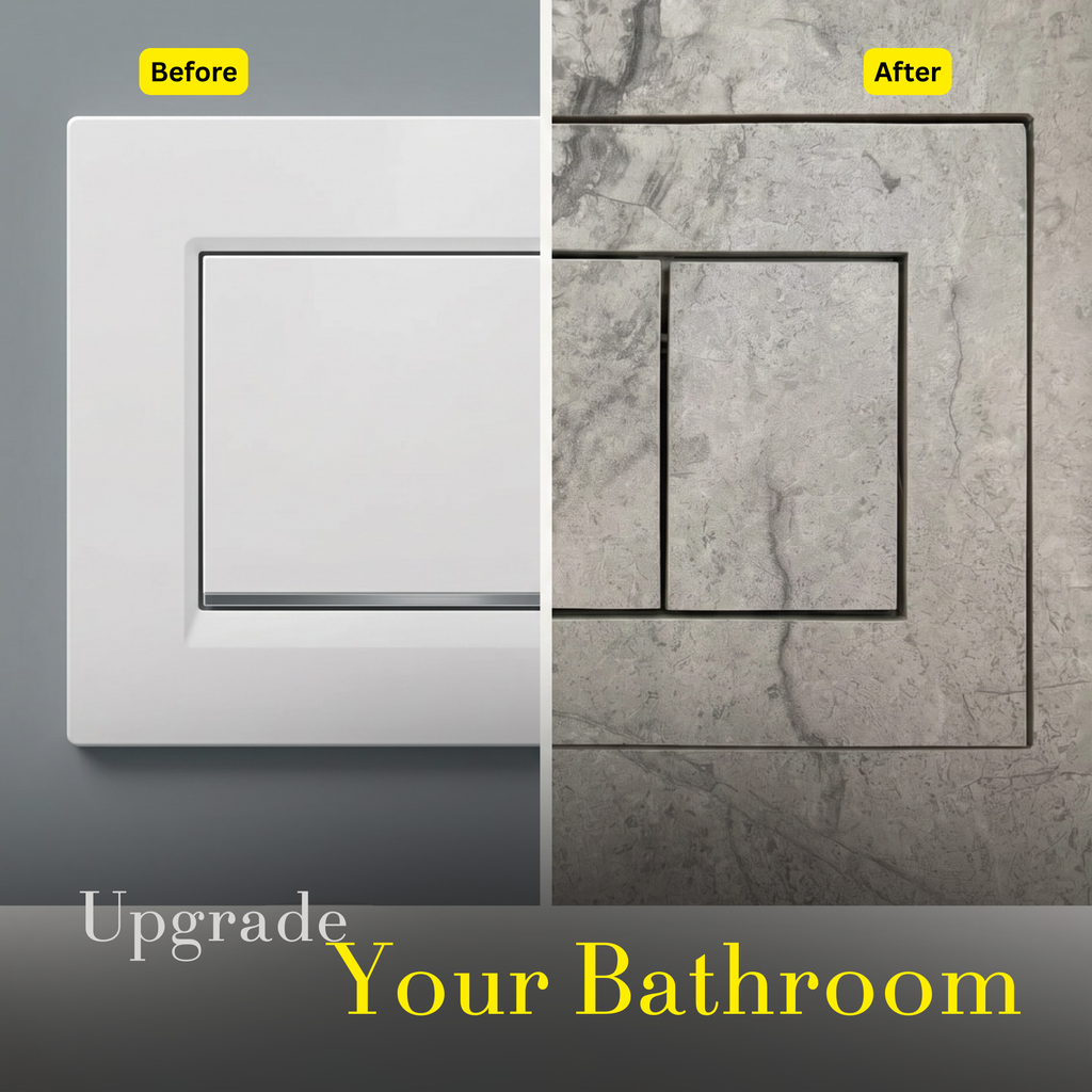 Hidden Toilet Flush Button – Tile & Microcement Base for Geberit Sigma & Delta